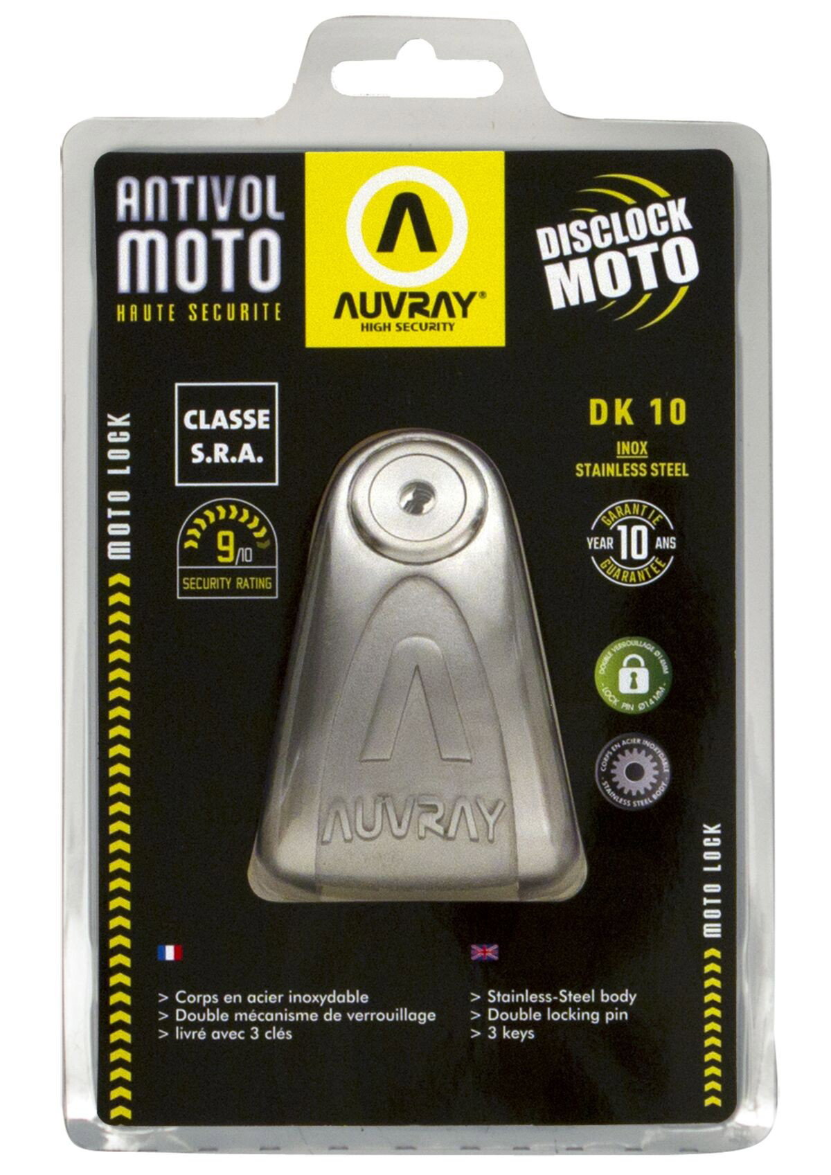 BLOCK DISC LOCK DK-10 SRA INOX