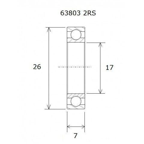 BEARING B3 17X26X7MM