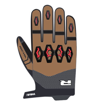 R-MX GLOVE brown/red 2XL