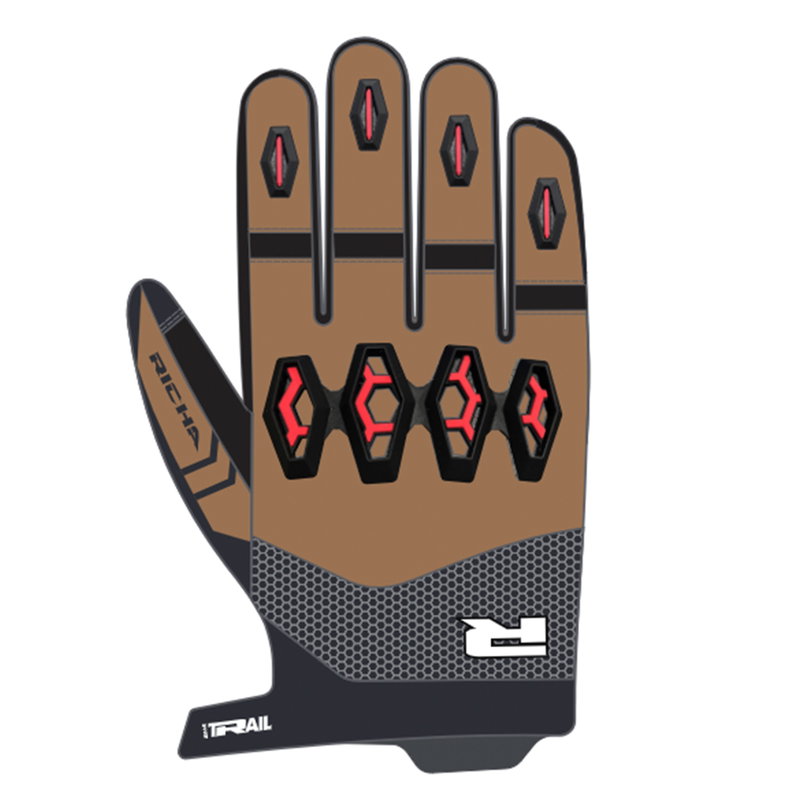 R-MX GLOVE brown/red 2XL