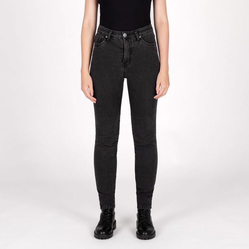 JEANS KNOX COLTON SKINNY DAM GRÅ KORT L