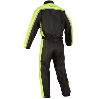 Lindstrands regnoverall Sidvallen one piece Svart/HV gul 3XL