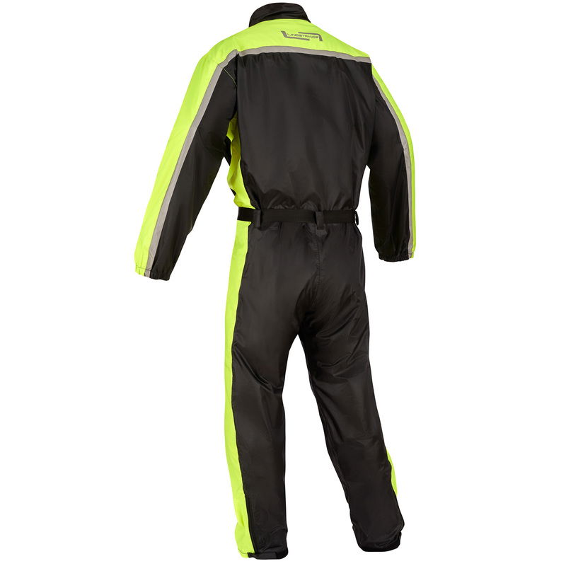 Lindstrands regnoverall Sidvallen one piece Svart/HV gul 3XL