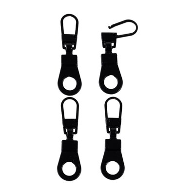 Replacement Zip Pullers (4 Pack) black QTY