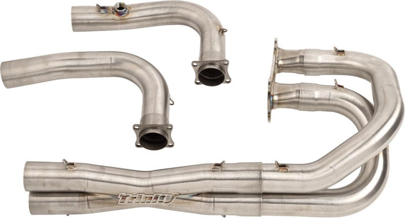 EXHAUST DUAL BRUSHED RZR XP100