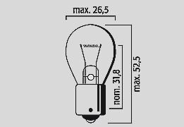 BULB 12V 21W BAU15S 10PK