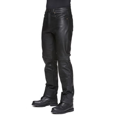Sweep Rock leather jeans, W38