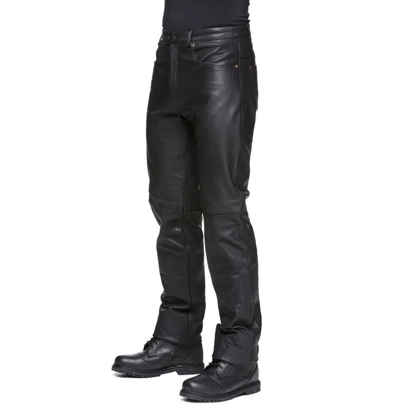 Sweep Rock leather jeans, W38