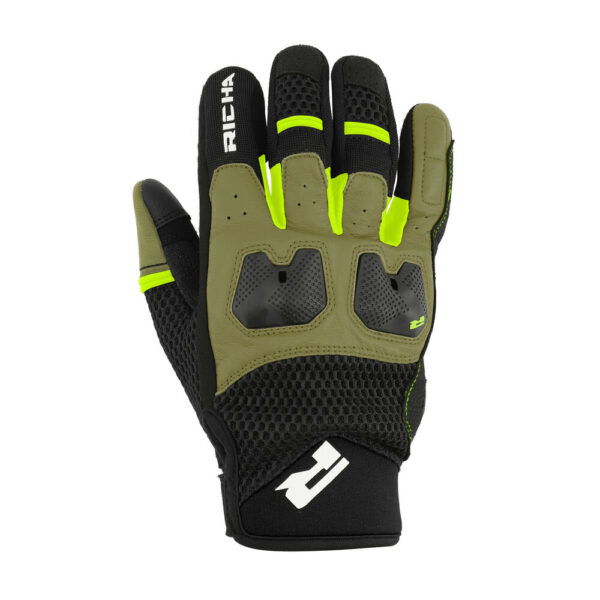 MONACO MESH GLOVES SVART/GUL S