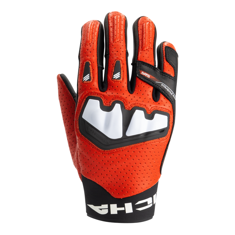 STRADALE AP-X LEATHER GLOVE black/red XL