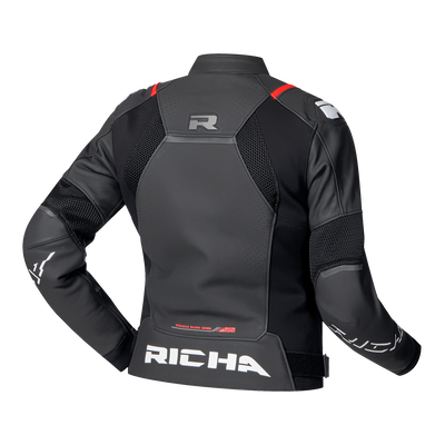 STRADALE EVO LEATHER JACKET WOMEN black/white 36