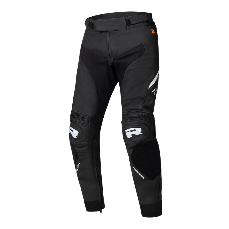 STRADALE LEATHER TROUSERS black/white 52