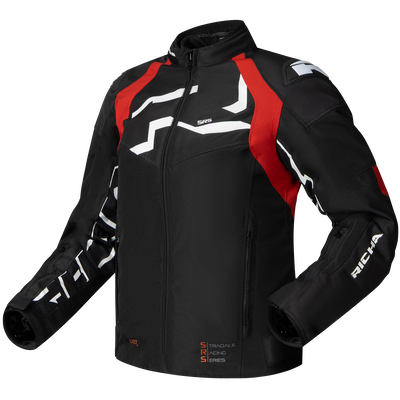 STRADALE TEX WP JACKET WOMEN black/red M