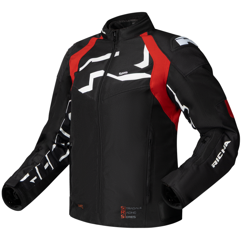 STRADALE TEX WP JACKET WOMEN black/red L