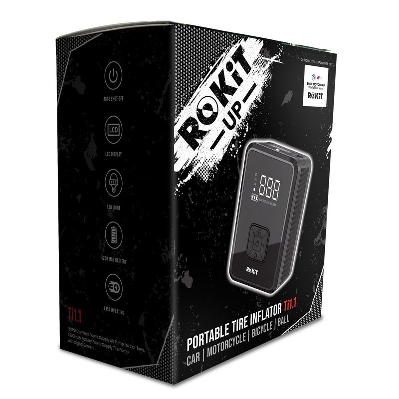 ROKiT TIRE INFLATOR 5200 MAH stnd QTY