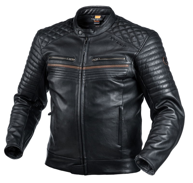 Sweep Scrambler skinnjacka, svart/brun, XL