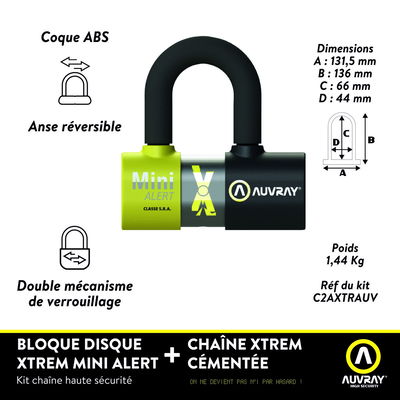 U LOCK XTREM MINI ALARM SRA BL