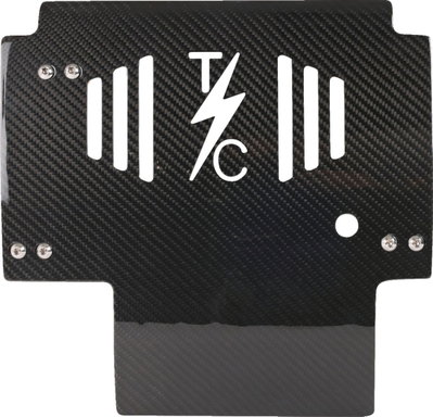 PLATE SKID CARBON GLOSS W/BLAC
