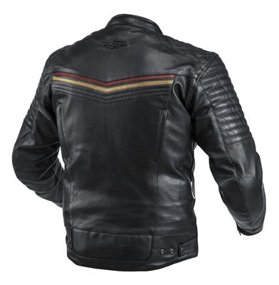Sweep Scrambler skinnjacka, svart/beige/rödbrun, 2XL