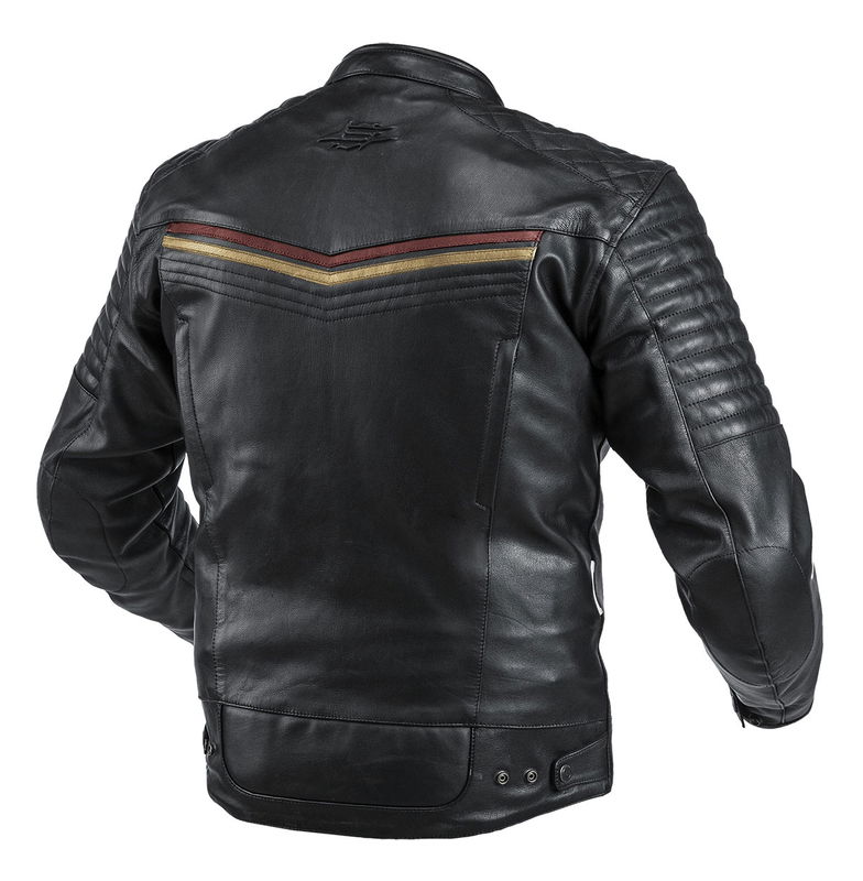 Sweep Scrambler skinnjacka, svart/beige/rödbrun, 2XL