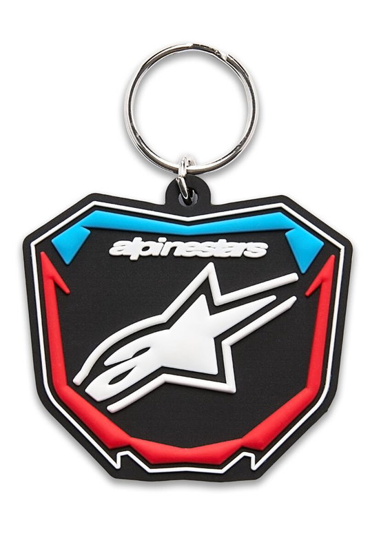 KEY FOB PLATE BLACK/BLUE/RED