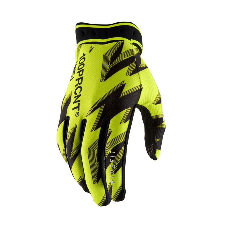 GLOVES RIDEFIT FLO YELLOW/BLAC