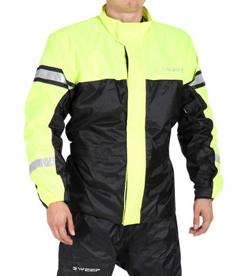 Sweep Monsoon 3 regnjacka, svart/gul, 3XL
