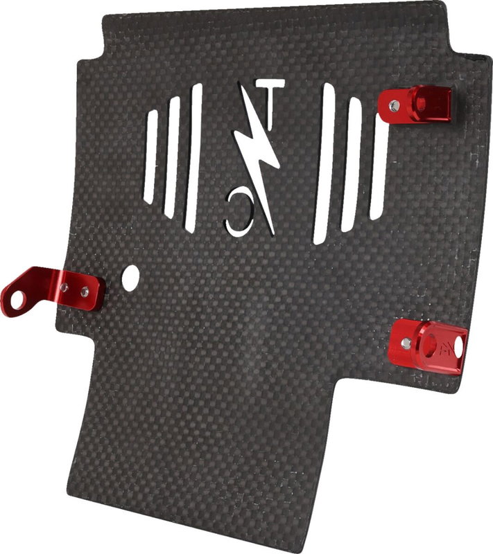 PLATE SKID CARBON FORGED W/RED