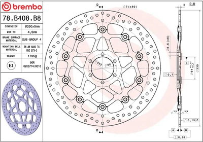 BRAKE DISC FLOAT FR