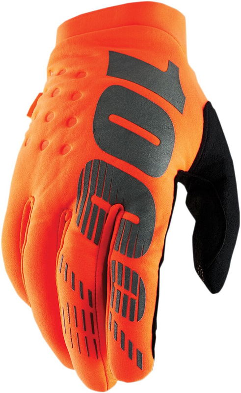 GLOVE YTH BRISK OR/BK LG