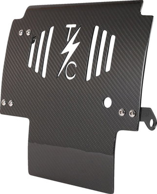 PLATE SKID CARBON GLOSS W/BLAC