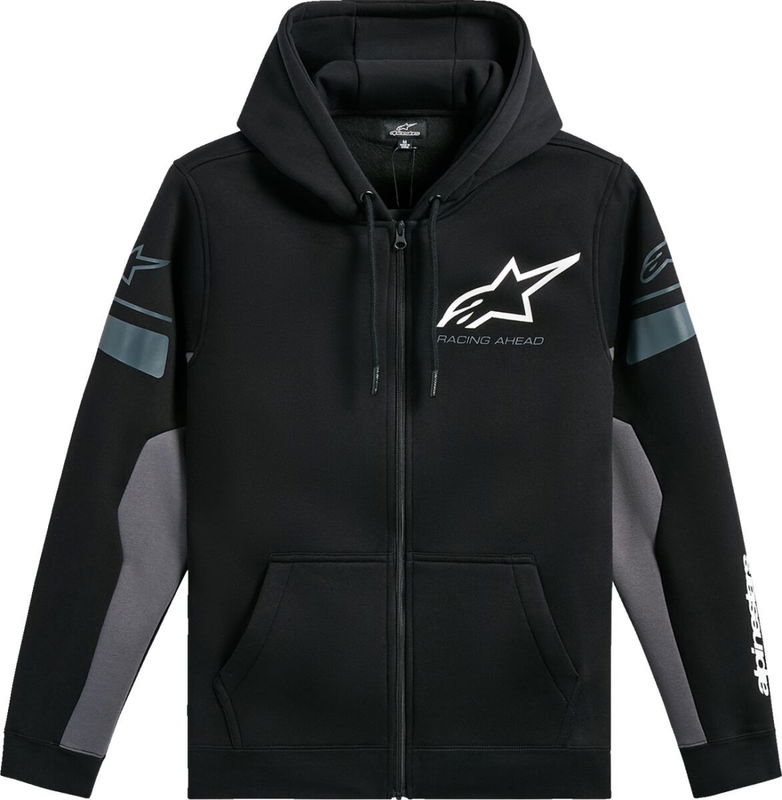 HOODIE ZIP ESEMEX BLACK/CHARCO
