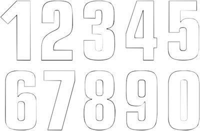 NUMBER #5 16X7.5CM WH
