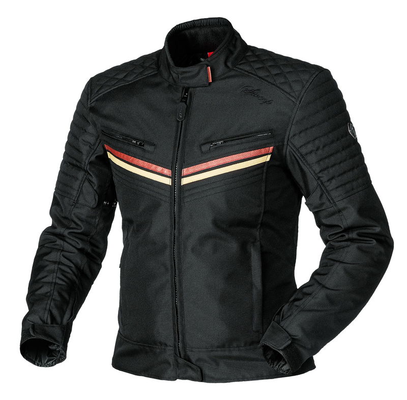 Sweep Scrambler vattentät dam textiljacka, svart/beige/vinröd, 44