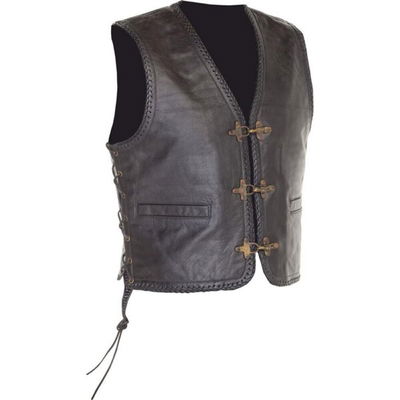GILET SADIC WITH LACES SVART 3XL