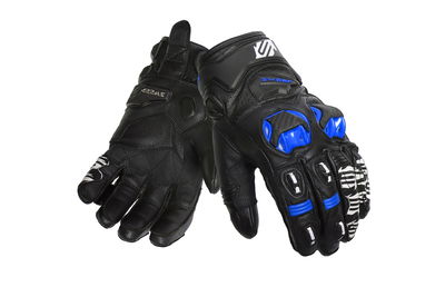 Sweep Volcano kort racing hanske, svart/vit/blå, 4XL