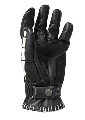 GLOVE SKELETOR LEATHER BLACK/W