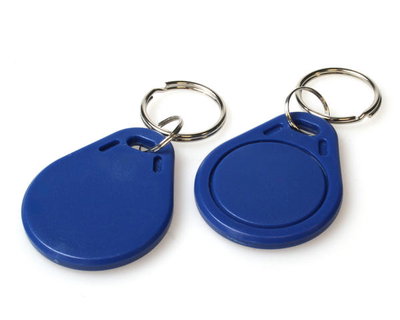 Blå MIFARE Classic® EV1 1K KeyTag med nyckelring