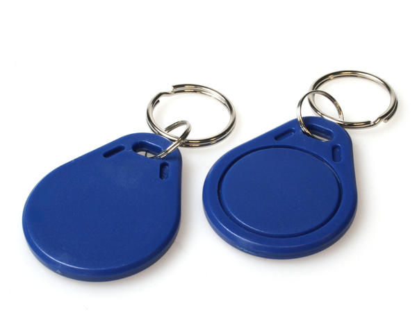 Blå MIFARE Classic® EV1 1K KeyTag med nyckelring