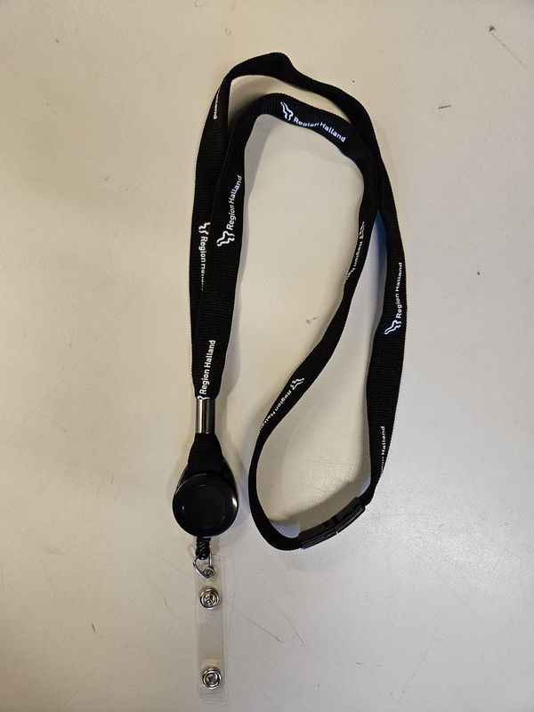Lanyard Combo, Region Halland Logo tryckt i vitt på svart