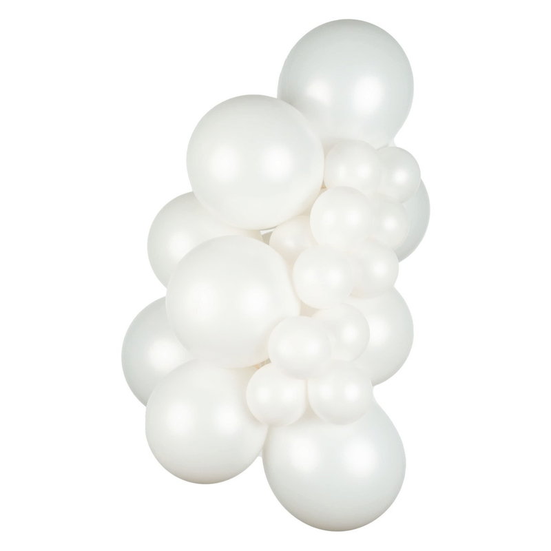 Premiumballonger, Satin Vit