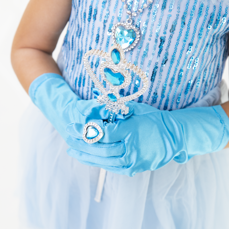 Prinsessaccessoarer, silver/blå, 9 delar