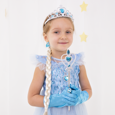 Prinsessaccessoarer, silver/blå, 9 delar