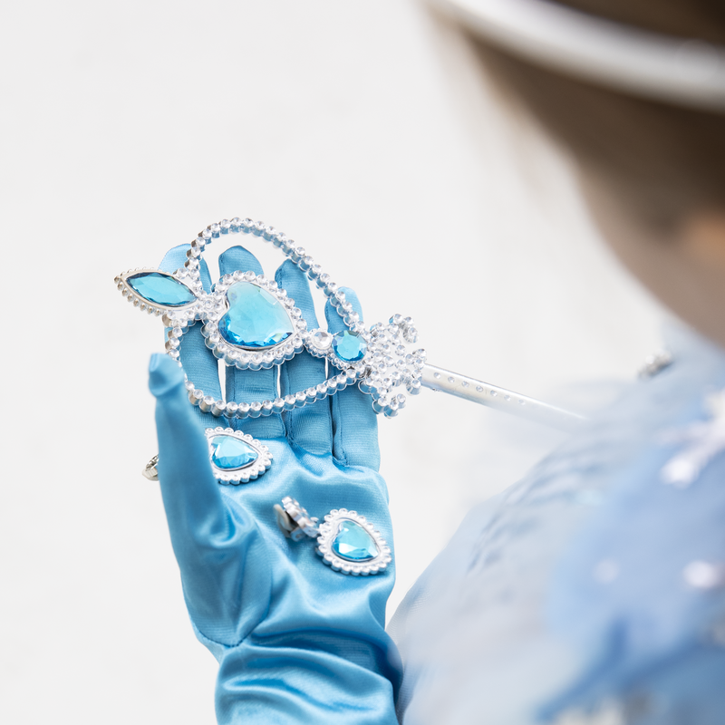 Prinsessaccessoarer, silver/blå, 9 delar