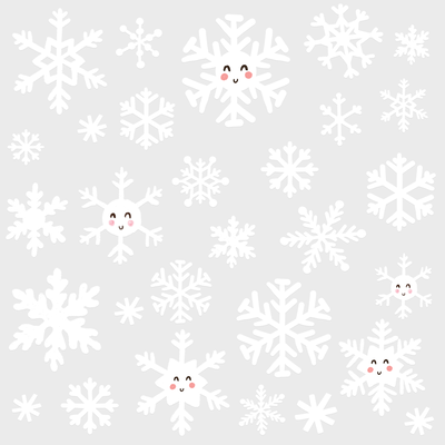 Fönsterstickers, snöflingor, 120 st