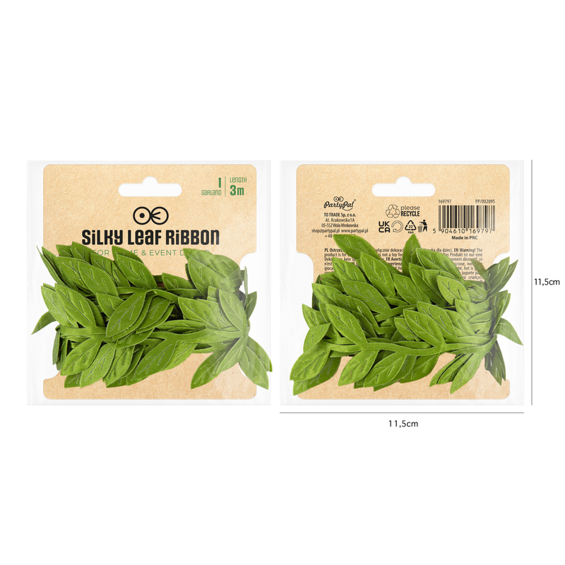 Girlang, gröna blad