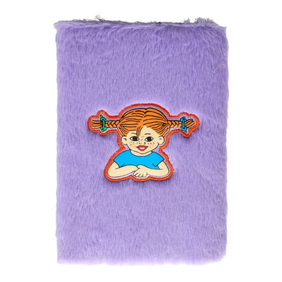 Pippi anteckningsbok lila fluffig