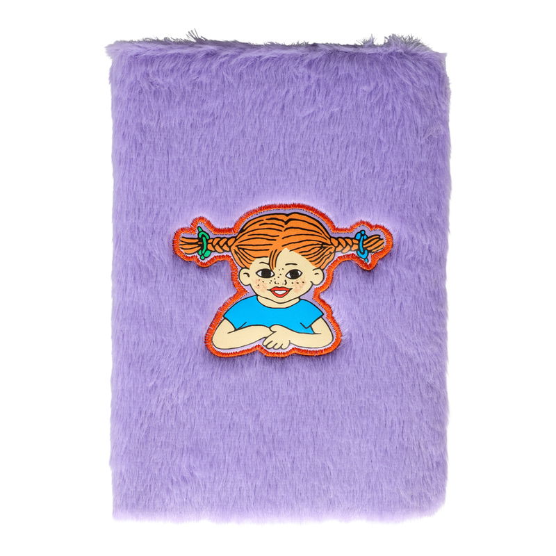 Pippi anteckningsbok lila fluffig
