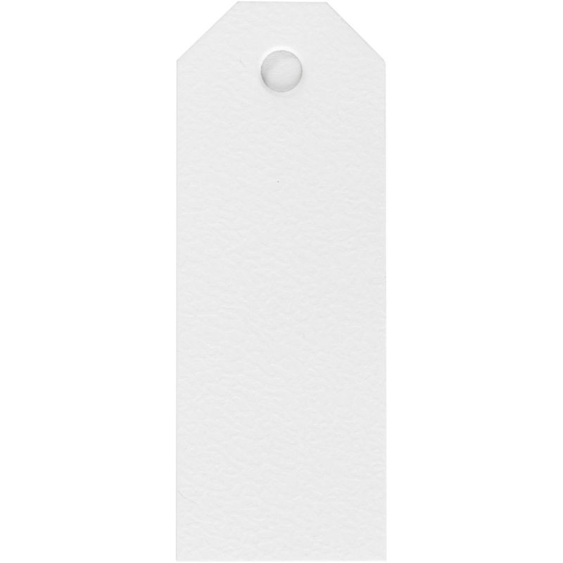 Manillamärken, vita, 3x8 cm, 20-pack