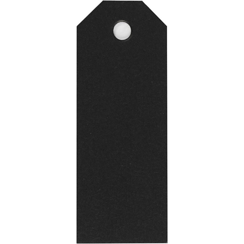 Manillamärken, svarta, 3x8 cm, 20-pack
